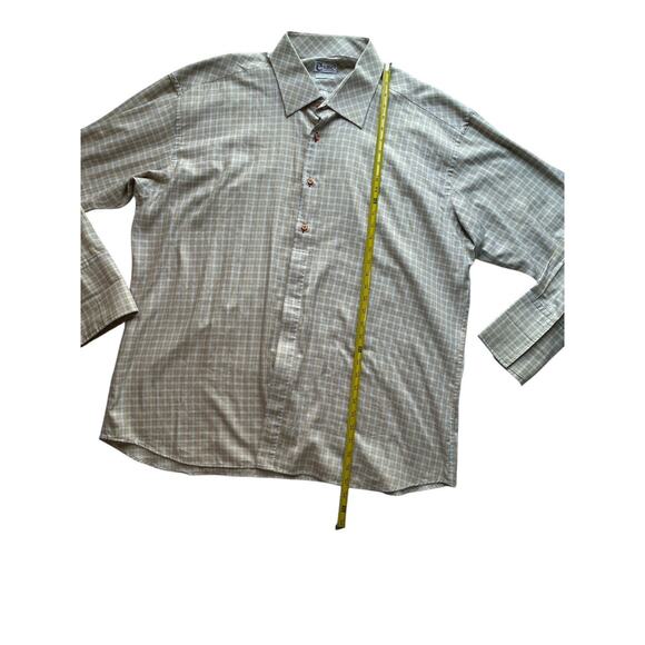 E = MC2 Shirt Clothing For Millionaires 4XL White Check 100% Cotton Button Up - Picture 11 of 14